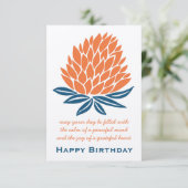 蓮の花マインドフ感動的ァルハッピーバースデー カード (スタンド正面)