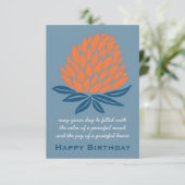 蓮の花マインドフ感動的ァルハッピーバースデー カード (スタンド正面)