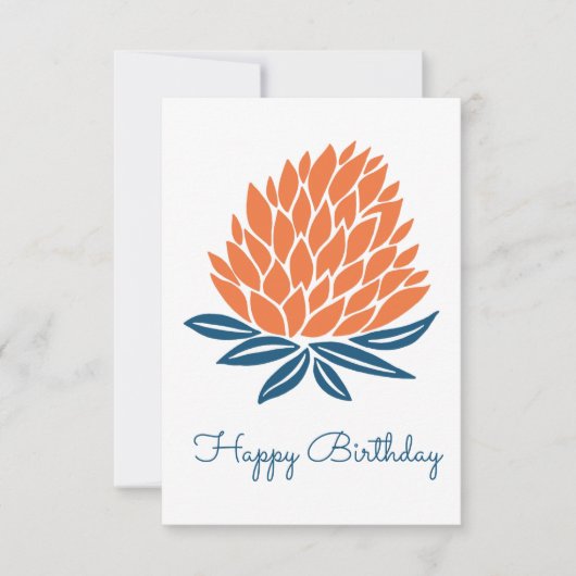 蓮の花マインドフ感動的ァルハッピーバースデー カード (正面)