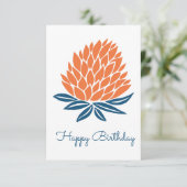 蓮の花マインドフ感動的ァルハッピーバースデー カード (スタンド正面)