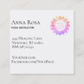 ~*蓮の花マンダラオムオウム。記号 スクエア名刺 (裏面)