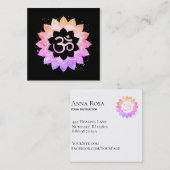 ~*蓮の花マンダラオムオウム。記号 スクエア名刺 (正面/裏面)