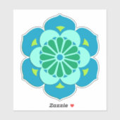 蓮の花マンダラスカイブルーとライトアクア シール (シート)