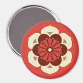 蓮の花マンダラマンダリンオレンジ マグネット (正面/裏面)