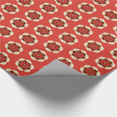 蓮の花マンダラマンダリンオレンジ ラッピングペーパー (角)