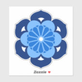 蓮の花マンダラ藍とライトブルー シール (シート)