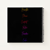 蓮の花ヨガの瞑想愛好家 ノートブック (裏面)