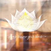 蓮の花ヨガスタジオ - 靴を脱いでください ウィンドウサイン (シート2)