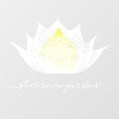 蓮の花ヨガスタジオ - 靴を脱いでください ウィンドウサイン (シート)