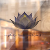 蓮の花ヨガスタジオ - 靴を脱いでください ウィンドウサイン (シート2)