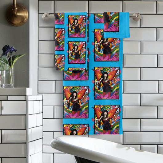 蓮の花中国の水龍 バスタオルセット