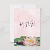 蓮の花仏教式結婚式出欠確認 招待状 (裏面)
