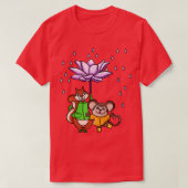 蓮の花傘 Tシャツ (デザイン正面)
