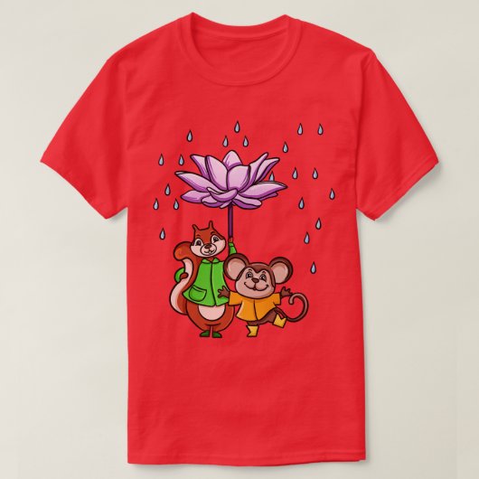 蓮の花傘 Tシャツ (デザイン正面)
