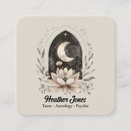 蓮の花月 スクエア名刺 (正面)