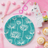 蓮の花柄 ペーパープレート (パーティー)