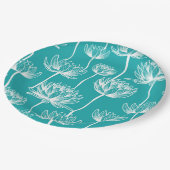 蓮の花柄 ペーパープレート (アングル)