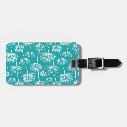 蓮の花柄 ラゲッジタグ (正面横)