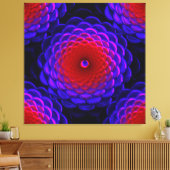 蓮の花模様ガラスアート3B キャンバスプリント (インサイチュ (リビング))