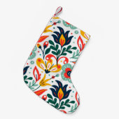 蓮の花模様 スモールクリスマスストッキング (正面 (吊り時))