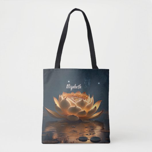 蓮の花湖の闇 トートバッグ (正面)