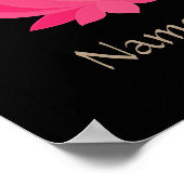 蓮の花瞑想ポスター ポスター (角)