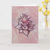 蓮の花蓮華ハスの花 カード (黄色い花)
