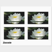 蓮の花贈り物 長方形シール (シート)