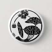 蓮の花輪 缶バッジ (正面)