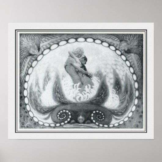 「蓮の花」アールヌーボー・バイ・フィドゥス ポスター (正面)