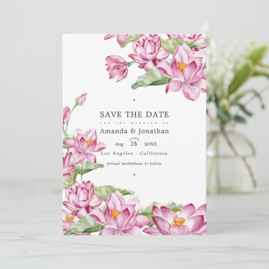 蓮の花 インドの結婚式の写真 セーブザデート (スタンド正面)