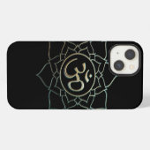 蓮の花 オーム iPhoneケース (裏面横)
