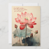 蓮の花 サンキューカード (正面)