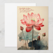 蓮の花 サンキューカード (正面/裏面)