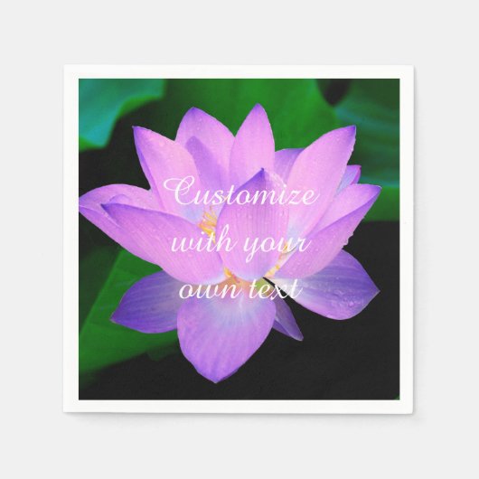 蓮の花 スタンダードカクテルナプキン (正面)