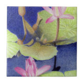 蓮の花 タイル (正面)