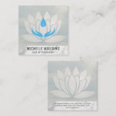 蓮の花 | デイスパ | マッサージセラピスト スクエア名刺 (正面/裏面)