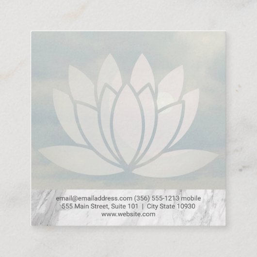 蓮の花 | デイスパ | マッサージセラピスト スクエア名刺 (裏面)