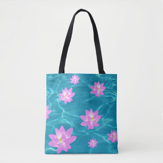 蓮の花 トートバッグ (正面)