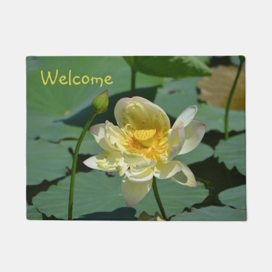 蓮の花 ドアマット (正面)