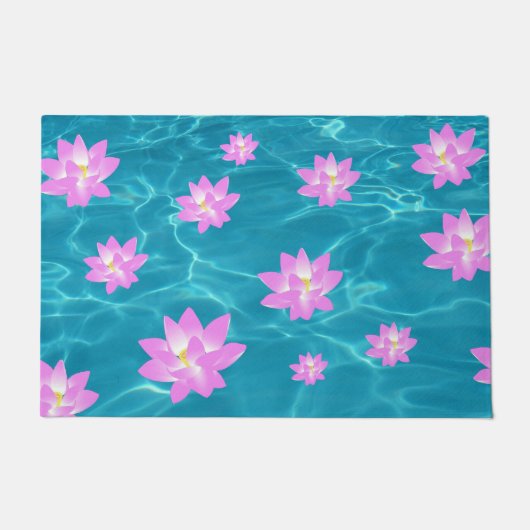 蓮の花 ドアマット (正面)