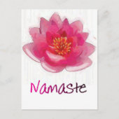 蓮の花「ナマステ」ヨガギフト ポストカード (正面)