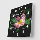 蓮の花 ネヘミヤ記8章10節 スクエア壁時計 (傾斜)
