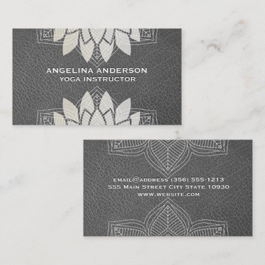 蓮の花 |ヨガ先生 |ヨガ 名刺 (正面/裏面)