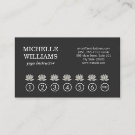 蓮の花/ヨガ瞑想パンチカード ロイヤリティカード