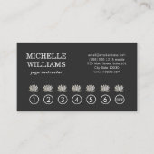 蓮の花/ヨガ瞑想パンチカード ロイヤリティカード (正面)