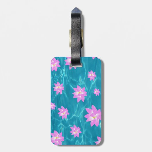 蓮の花 ラゲッジタグ (裏面縦)