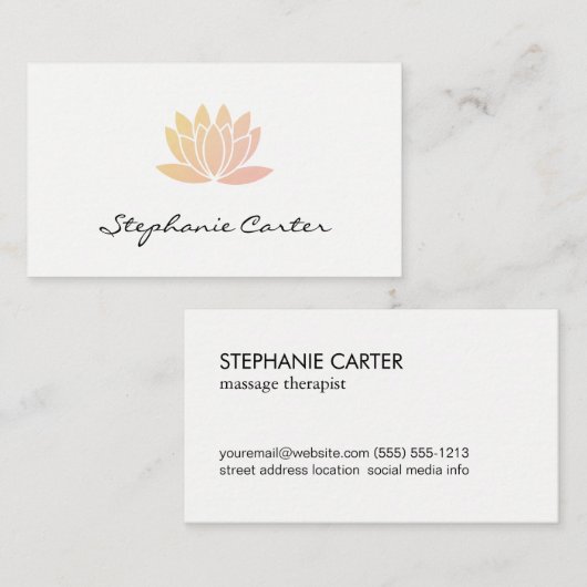 蓮の花 名刺 (正面/裏面)