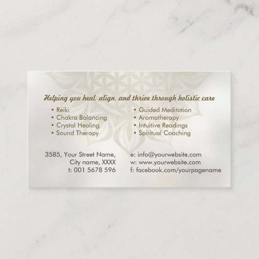 蓮の花 名刺 (裏面)