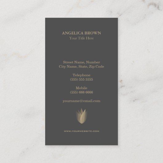 蓮の花 名刺 (裏面)